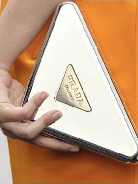 Prada BNIB Chrome Clutch With Original Box - Limited Edition